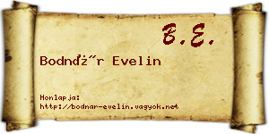 Bodnár Evelin névjegykártya